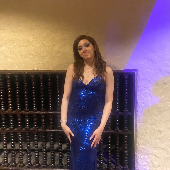 Blue Prom Dress - Picture 3 of 7